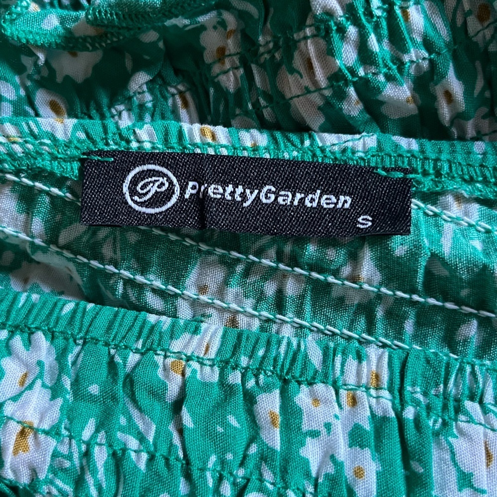 PRETTYGARDEN Summer One-Shoulder Floral Ruffle Midi Bodycon Dress - Picture 5 of 7